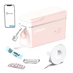 POLONO P31S Label Maker Machine with Tape, Portable Thermal Printer, Portable Bluetooth Label Printer for Organizing Storage Office Home, Sticker Maker Mini Label Maker with Multiple Templates, Pink