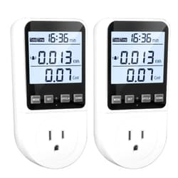MECHEER 2 Pack Upgraded Watt Meter, Power Meter Plug Electricity Usage Monitor, Home Energy Monitor Consumption, Meter Sockets with Backlight, Overload Protection, 8 Modes Display