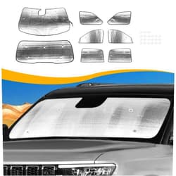 Hoolcar Windshield Sunshade Front & Side & Rear Window Sun Shade Sunscreen Heat Insulation Sun Visor Sun Reflector Fit for Jeep Grand Cherokee 2022-2024, 8PCs, Exterior Accessories