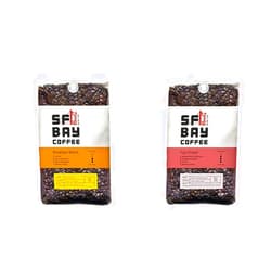 SAN FRANCISCO BAY SF Bay Coffee Breakfast Blend Whole Bean 2LB (32 Ounce) Medium Roast & Coffee Fog Chaser Whole Bean 2LB (32 Ounce) Medium Dark Roast (Packaging May Vary)