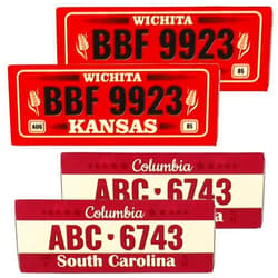 HIRCQOO 4PCS HIRCQOO Metal RC Car License Plate Kit Decorations Accessories Compatible with Traxxas TRX-4 Tamiya CC01 Axial SCX10 D90 1/10 RC Crawler Car (BBF9923+ABC6743)