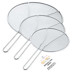 U.S. Kitchen Supply Set of 3 Stainless Steel Splatter Screen - 13