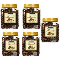 Kirkland Signature Milk Chocolate Roasted Almonds 3 LBS (48 Oz) JAR, GJyubF 5 Pack