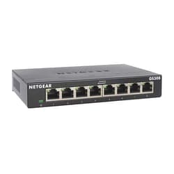 NETGEAR 8-Port Gigabit Ethernet Unmanaged Switch (GS308) - Home Network Hub, Office Ethernet Splitter, Plug-and-Play, Fanless Metal Housing, Desktop or Wall Mount