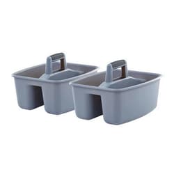 Mighty Tuff Rough and Rugged All-Purpose Cleaning Caddy, Grey/Black 2 Count (CD0170)