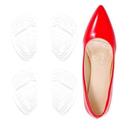 YIVCKOM Ball of Foot Cushions for Women, High Heel Comfort Pads, Metatarsal Pads, Shoe Inserts Cushions for Women,Heel Pads for Shoes,Weight Shifting Insoles for High Heel(2 Pairs) (Clear)