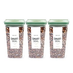 Neoflam 3 Set Airtight Food Storage Container Set, Crystal Clear, Modular & Stackable, Space-Saving Design for Cereal, Flour, Sugar, Snacks, Coffee, and Pasta (3.6L, Rectangular)