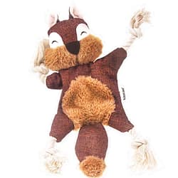 Vitscan Durable Dog Toys for Aggressive Chewer Squeaky Indestructible Puppy Toys Tough Dog Squeaky Toys No Stuffing Crinkle Dog Toy, Rope Knots Puppy Chew Teething Toys, Sturdy Squirrel Interactive Pet Toy