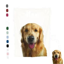 DEVONDESIGN Custom Pet Blanket, Personalized Pet Photo Blanket, Custom Dog Blanket with Photo and Name, Custom Pet Portrait Blanket - Customized Soft Flannel Fleece Blanket Gift for Pet Lover, Birthday, Christmas