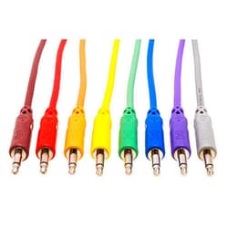Hosa CMM-815 Eurorack Patch Cables 8-Pack - 6 Inches, Assorted Colors