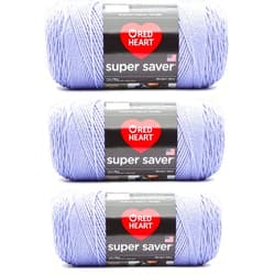 Red Heart Super Saver Light Jasmine Yarn - 3 Pack of 7oz/198g - Acrylic - 4 Medium (Worsted) - 364 Yards - Knitting/Crochet