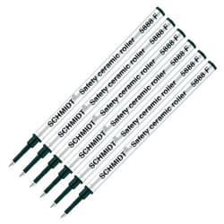 Schmidt Roller Ceramic Refill- Metal Body - 6 Pack - Black