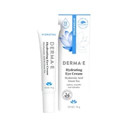 Derma E Hydrating Eye Cream – Firming and Lifting Hyaluronic Acid Treatment - Under Eye and Upper Eyelid Cream Reduces Puffiness and Appearance of Fine Lines, 0.5 oz