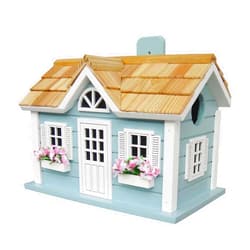 Home Bazaar Hand-made Nantucket Cottage Blue Bird House - Bird Friendly - Home Decor