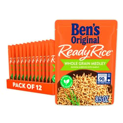BEN'S ORIGINAL Ready Rice Whole Grain Medley Quinoa and Brown Flavored Rice, Easy Dinner Side, 8.5 oz Pouch (Pack of 12)