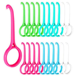 COMNICO 20pcs Clear Aligner Remover Tool Hygienic Oral Care Accessory Personal Orthodontic Supplies Travel Use Ortho Cleaning for Invisible Removable Braces Retainers Denture, 5 Colors