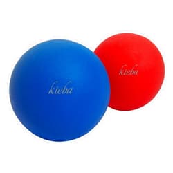 Kieba Massage Lacrosse Balls for Myofascial Release, Trigger Point Therapy, Muscle Knots, and Yoga Therapy. Set of 2 Firm Balls (Blue and Red)