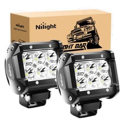 Nilight Led Pods 2Pcs 18W 1260LM Spot Led Off Road Lights Super Bright Driving Fog Boat Lights Led Work Light Bar for Trucks Pickup Golf Cart SUV ATV UTV 4x4 Van Camper