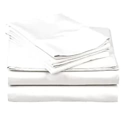 Sticky cotton 4 Piece Premium Sheet Set Cotton Queen, 100% Egyptian Cotton, 400 Thread Count, 15 Inch Deep Pocket of Cotton Sheets, White Solid Queen-15 White Solid