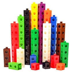 edxeducation Linking Cubes - Set of 100 - Connecting and Counting Snap Blocks for Construction and Early Math - For Preschool and Elementary Aged Kids