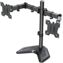 MOUNTUP Dual Monitor Stand, Free-Standing Monitor Stands for 2 Monitors up to 27 inches, 17.6 lbs Each, Fully Adjustable Dual Monitor Mount for Desk, VESA Stand 75x75mm, 100x100mm