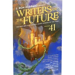 L. Ron Hubbard,Jody Lynn Nye,Tim Powers,Robert J. Sawyer,Sean Williams,Tom Wood,Seth Atwater Jr.,Randyn C. J. Bartholomew,Barlow Crassmont,Andrew Jackson,Ian Keith,Robert F. Lowell,Patrick MacPhee,Lauren McGuire,T.R. Naus,Joel C. Scoberg,Sandra Skalski,Jefferson Snow,Craig Elliott,John Barlow,Cam Collins,Haileigh Enriquez,CL Fors,Dwayne Harris,David Hoffrichter,Gigi Hooper,HeatherAnne Lee,Marianna Mester,Daniel Montifar,Breanda Petsch,Jordan Smajstrla,Tremani Sutcliffe L. Ron Hubbard Presents Writers of the Future Volume 41: The Best New SF & Fantasy of the Year