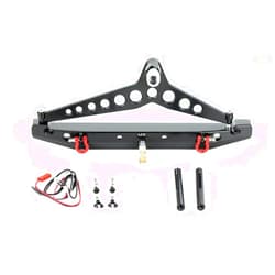 LCX Racing 1/10th RC Crawler Car CNC Machined Aluminum Alloy Rear Bumper for RC Car TRX4 TRX-4 Axial SCX10 II 90046 90047 D90, Upgrades Parts Accessories