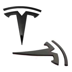 VERY WASAI 3D OEM Front Hood Badge Rear Trunk Emblem for Tesla Model 3 S Y X (Glossy Black)