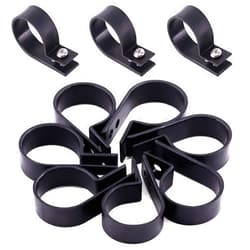 Hilitchi 60Pcs Plastic Cable Clamp R Type Screw Mounting Cord Fastener Cable Clips with Screws for Wire Management Cable Conduit (1inch, Black)
