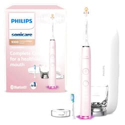 Philips Sonicare DiamondClean Smart 9300 Electric Toothbrush, Sonic Toothbrush with App, Pressure Sensor, Brush Head Detection, 4 Brushing Modes and 3 Intensity Levels, Pink, Model HX9903/25