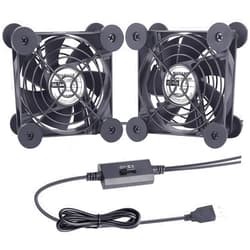 Marame Dual 80mm 5v Powered USB Computer Fan for Receiver DVR PlayStation Xbox Computer Cabinet Cooling