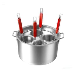 Buokaiw Pasta Cooker with Strainer,Stainless Steel Pasta Cooker Insert Set, Multipots Cooking Tool,Pasta Cooker Pot Set, 4 Pieces, Stainless Steel Stock Pot and Frying Pan with Lid