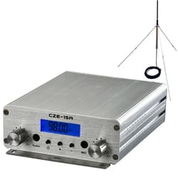 MythGeek 15W FM Transmitter Kit, Radio Broadcast Transmitter Long Range for Church, Radio Station, Home