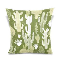 YETTASBIN Cactus Throw Pillow Cover 16 x 16 Inch, Soft Square Cushion Case for Couch Sofa Bedroom Car Farmhouse Home Decor