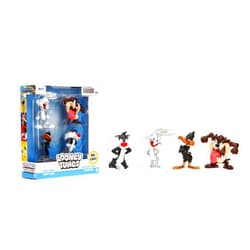 Jada Toys Jada Looney Tunes Metalfigs 4-Pack - Bugs Bunny, Tasmanian Devil, Daffy Duck, Sylvester The Cat - Collectible 2,5