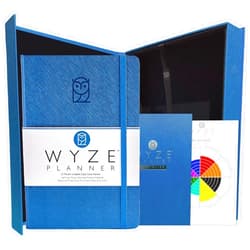 Wyze Planner Pro - Goal Setting Planner to Increase Productivity and Achieve Personal and Business Goals. 12 Month Undated Daily, Weekly and Monthly Journal Organizer with Calendar (Blue)
