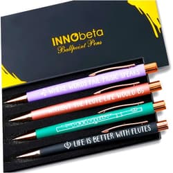 InnoBeta Flute Gifts, Ballpoint Pen Set of 4