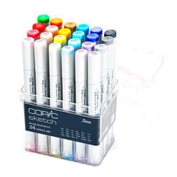 Copic Sketch, alcohol markers, 24pcs, Manga Illustration Set