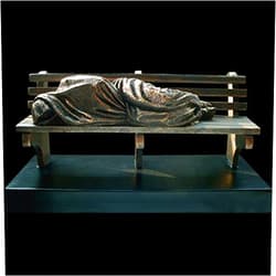 Timothy Schmalz Sculptures Homeless Jesus Christian Sculpture (Tiny) by Timothy Schmalz