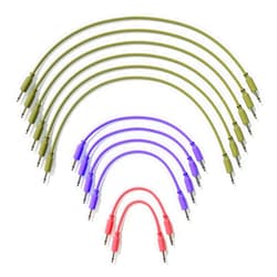 ExcelValley 12-Pack - Mono Modular Patch Cables TS 3.5mm 1/8 inch Eurorack Synthesizer [12D-Pack]