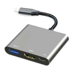 Mindorlen USB C to HDMI Multiport Adapter Cable with Charging Port, USBC HDMI Adapter Converter for Mac iPad pro MacBook, 4K HDMI to USB C Hub Adapter for Monitor Laptop, USB-C to USB 3.0 Adapter 10Gbps Dongle