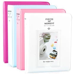 Fxvhojq 4Pcs 3inch Mini Photo Album, Portable Small Picture Album Cute Photo Storage Book Large Capacity Reusable Portfolio Binder Hold for Travel Home