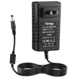 Facmogu DC 12V 3A Power Supply AC Adapter, AC 100-240V to DC 12 Volt Wall Plug Transformers 36W with 150cm/ 4.92 Feet LONG CABLE, Wall Mounted Power Adapter with Barrel Connector 5.5x2.5mm & 5.5x2.1mm