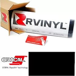 Rvinyl ORACAL 970RA Matte Black 070M Wrapping Cast Film Vehicle Car Wrap Vinyl Sheet Roll - (1ft x 5ft w/App Card) 1ft x 5ft W/ Application Card Matte Black