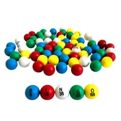 Yuanhe 7/8 Inch Bingo Balls for Jumbo Bingo Cages and Bingo Boards, Easy Read, 75 Count, Perfect for Parties,Bingo Nights, Raffles,Lost Bingo Ball Replacements