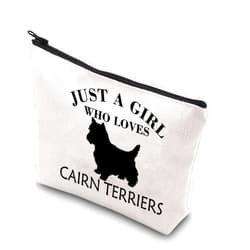 BDPWSS Cairn Terrier Gifts For Women Funny Cairn Dog Mom Gift Just a Girl Who Loves Cairn Terriers Travel Pouch (Girl Cairn Terriers)