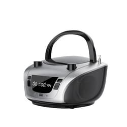 LONPOO Portable CD Boombox -FM & AM Radio, CD Player, Bluetooth, USB, MP3, AUX,Portable, Built-in Stereo Speakers, Carrying Handle, LCD Display,Gray