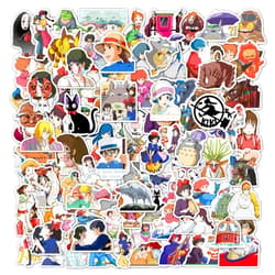 Shouqiuzhonglv 100 PCS Cute Anime Stickers, Kawaii Studio Stickers Waterproof Vinyl Stickers for Laptop Guitar Water Bottle Luggage Bike Fashion Decals for Kids Teen Girls Adults