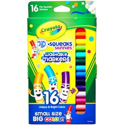 Crayola Pip-Squeaks Skinnies Washable Markers, Assorted Colors 16 ea (Pack of 2), 32 Count, Multicolor 32 Count