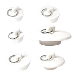MXBTSYA 6 Sizes of Sink Stoppers, Bathtub Drain Stopper with Ring Suitable, Rubber Sink Drain for Kitchen, Bathroom and Laundry Sink, Bathtub Accessories